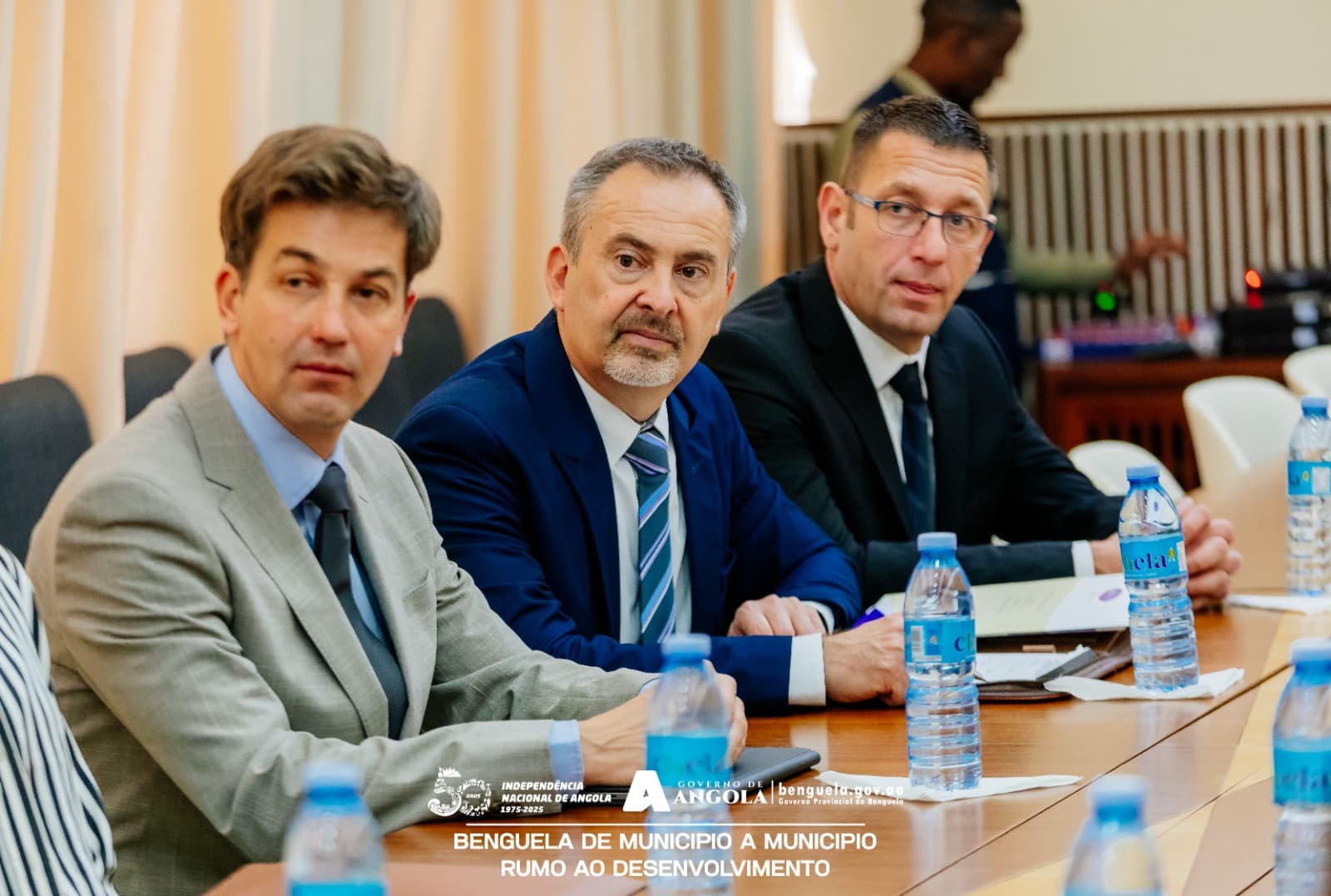 Hungarian delegates seated in a working session